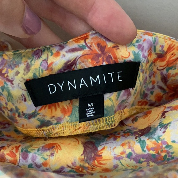 DYNAMITE COWL NECK SATIN SLIP DRESS - Picture 3 of 6